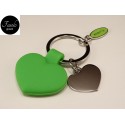 Portachiavi con cuore silicone VERDE